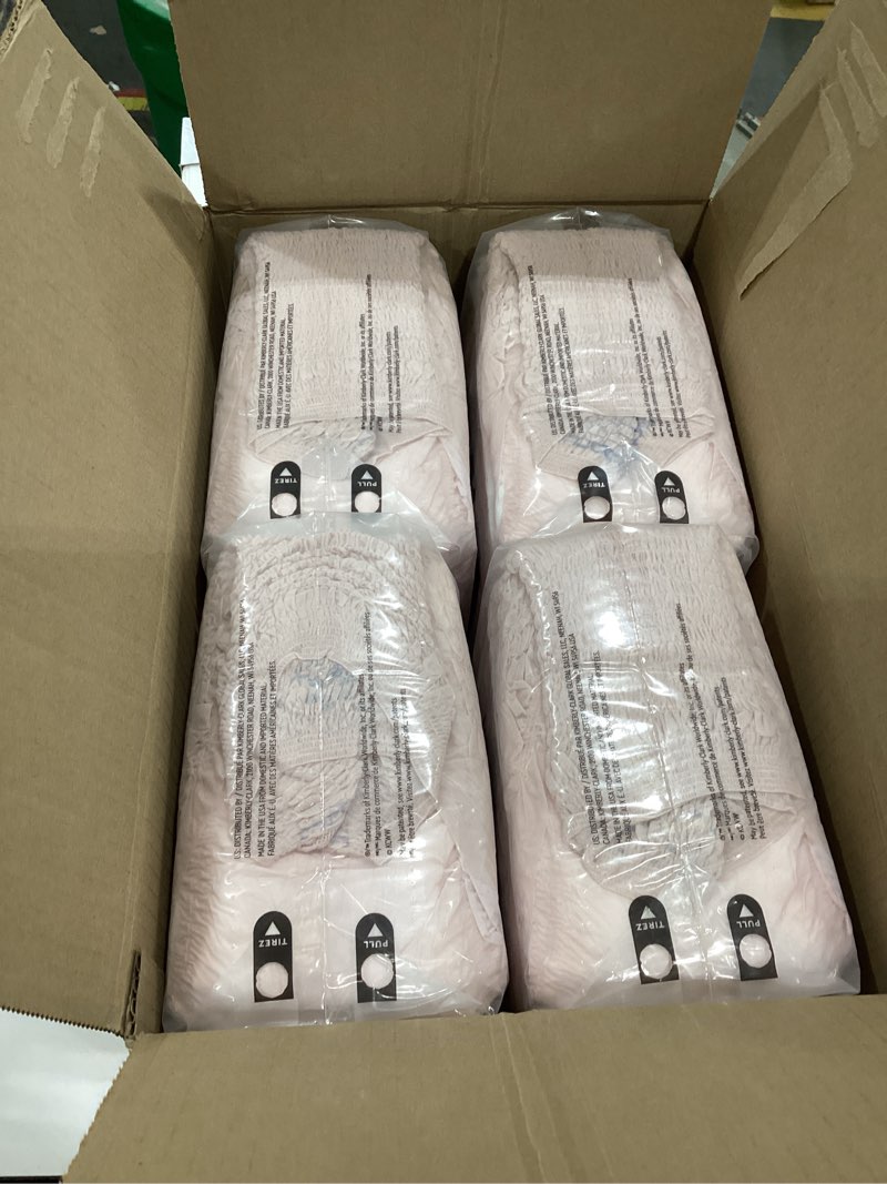 Condition photo showing New/Like New for Depend Night Defense Adult Diapers, Incontinence & Postpartum Bladder Leak Underwear for Women, Disposable, Overnight, Large, Blush, 56 Count (4 Packs of 14), Packaging May Vary Large 56