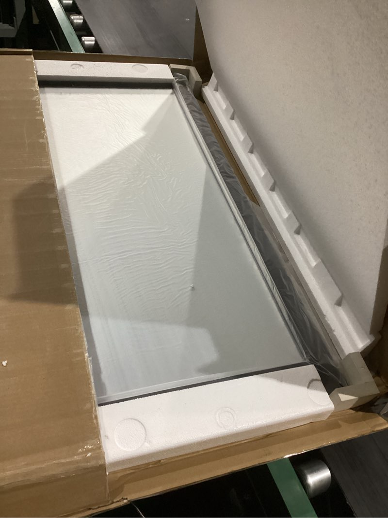 Condition photo showing Good Condition for smiror matte black bathroom mirror for over sink 36x 30 inch, metal thick frame rectangle vanity mirror for wall, anti-rust, horizontally or vertically mounted black 36"l x 30"w