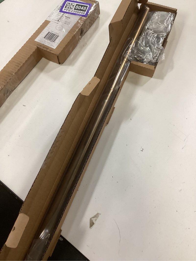 Condition photo showing New/Like New for Ivilon Drapery Window Curtain Rod - End Cap Style Design 1 Inch Pole. 28 to 48 Inch Color Warm Gold 28 to 48 in.