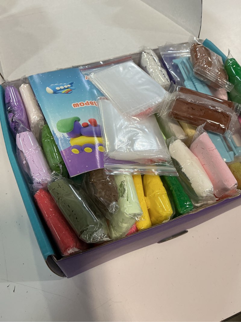Condition photo showing New/Like New for artpar air dry clay for kids,90 colors modeling magic clay set,diy molding clay starter kit with sculpting tools,soft and non-sticky,art and crafts for boys & girls 3-12 years old.