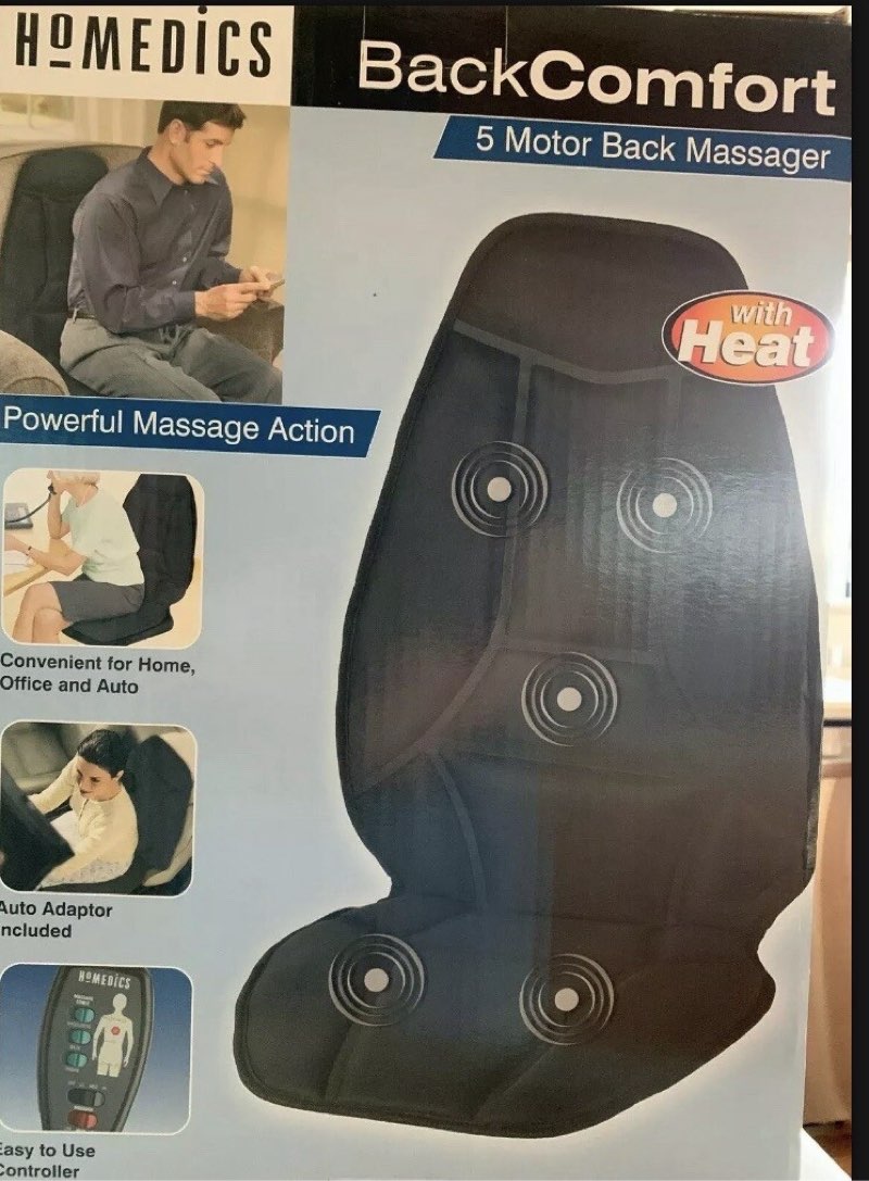 BK250 Back Heat Massager 5motor HoMedics NIBSealed SameDayHandling &FastFedExGrd