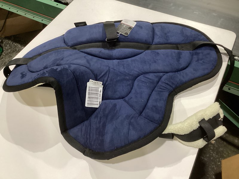 Condition photo showing As Is for Harrison Howard Equestrian Saddle Pad Horse Riding Pad Bareback Pad with Girth, SIMILAR TO STOCK PHOTO 