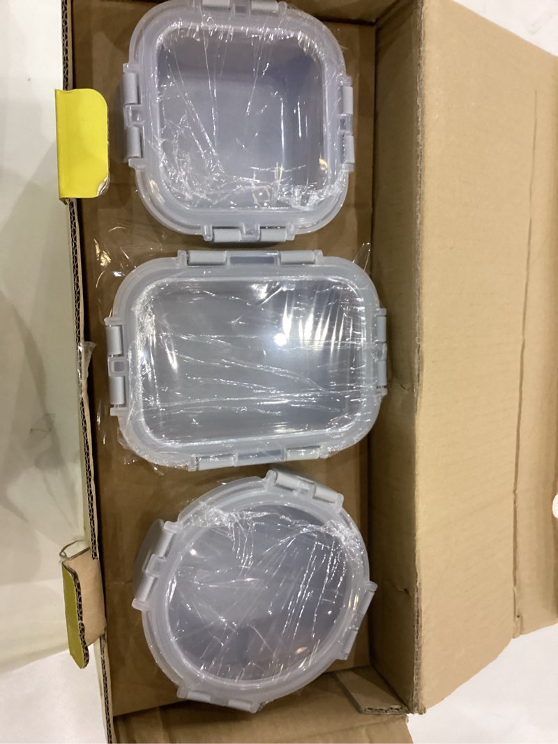 Condition photo showing New/Like New for JoyJolt JoyFul 24pc Borosilicate Glass Storage Containers with Lids. 12 Airtight, Freezer Safe Food Storage Containers, Pantry Kitchen Storage Containers, Glass Meal Prep Container for Lunch