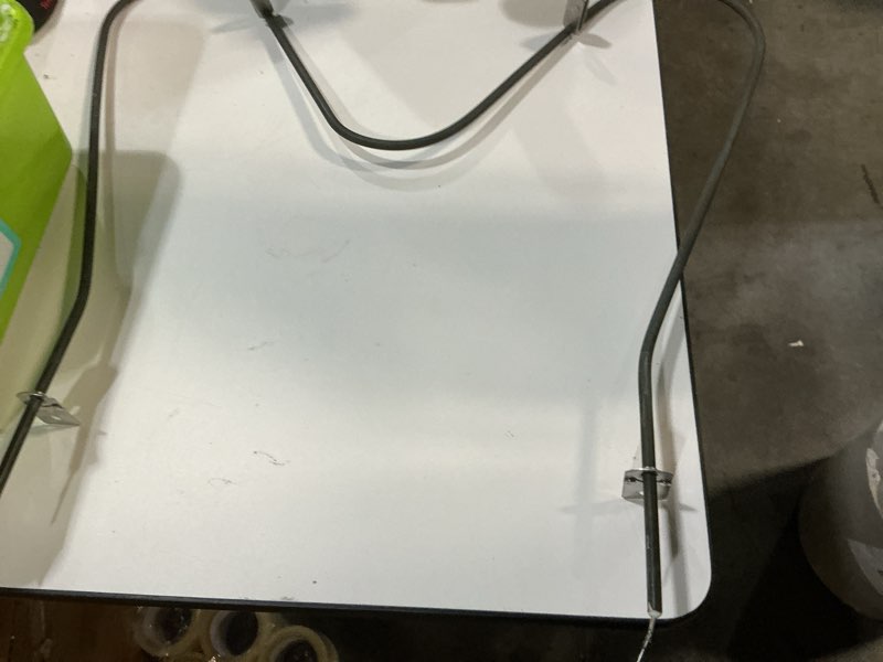 Condition photo showing As Is for 316075104 oven bake heating element by blutoget- compatible with frigidaire kenmore oven replaces 316075103 316282600 316075100 ah2332301 ps438018 ap2125026 fef366ecd fef366emd fef326fsef fef3048lsm