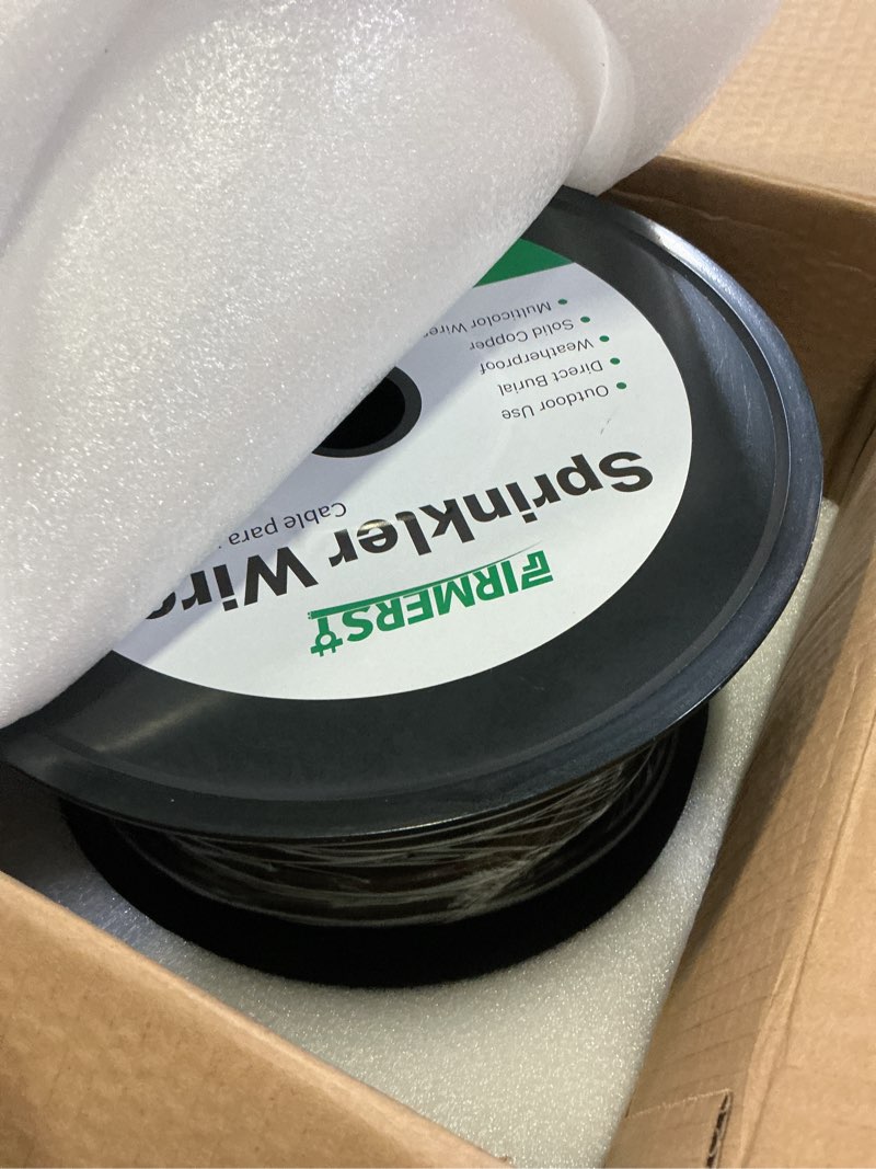 Condition photo showing New/Like New for firmerst 18/13 solid sprinkler wire for up to 12 valves system 100 feet 100ft