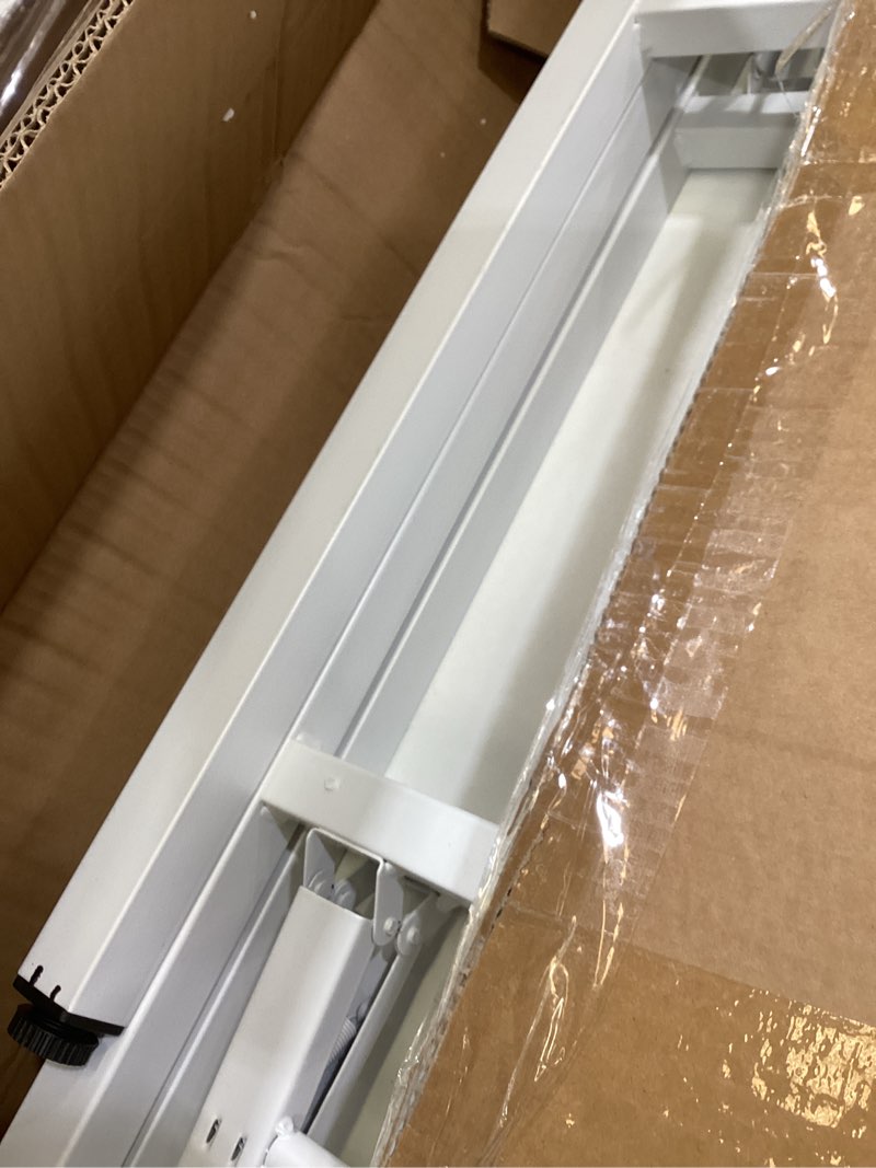 Condition photo showing Good Condition for nsdirect modern computer desk 63 inch large office desk, writing study table for home office desk workstation wide metal sturdy frame thicker steel legs, white