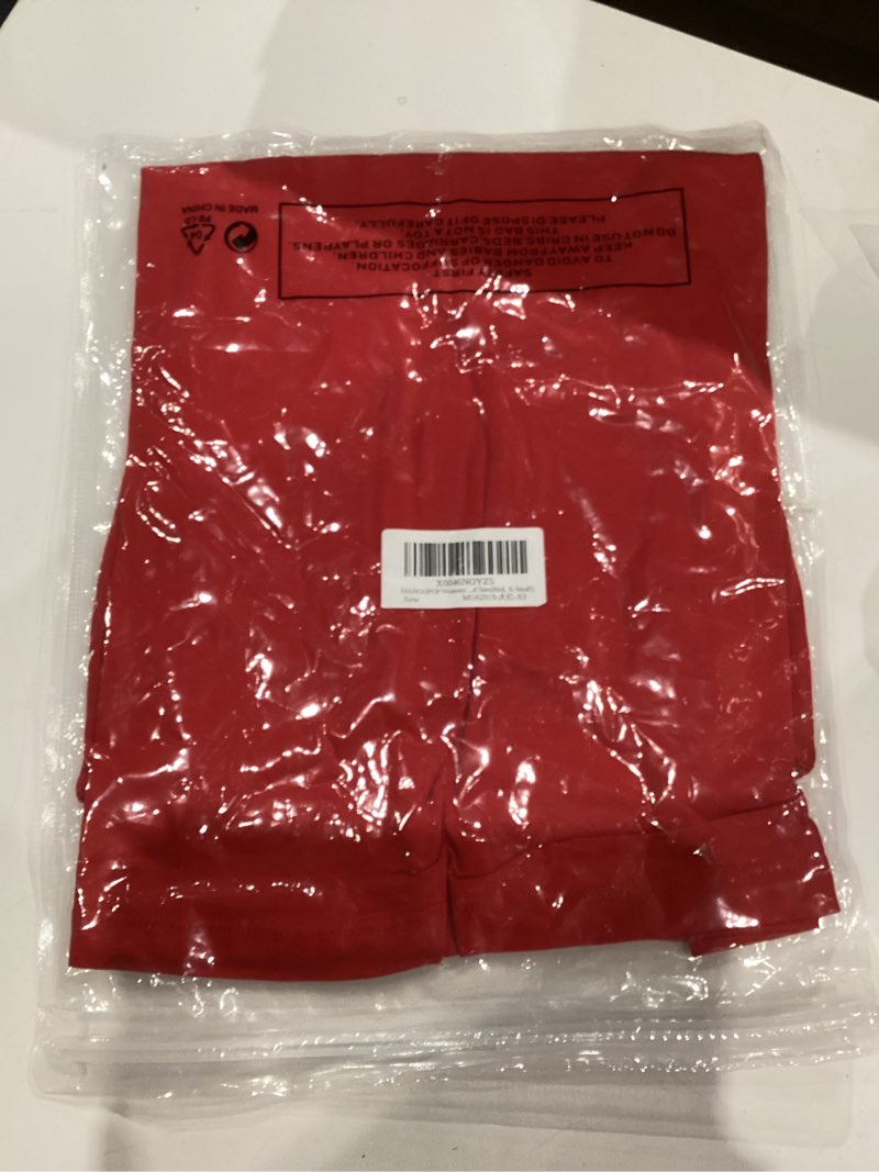 Condition photo showing New/Like New for MANGOPOP Womens Square Neck T Shirts Long Sleeve Short Sleeve Tops Fitted Tees D02 Long Sleeve Red X-Small