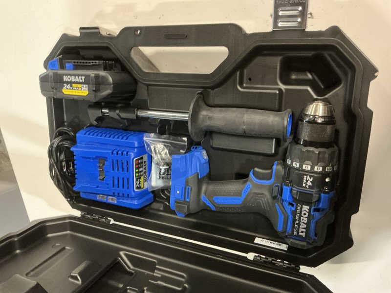 Condition photo showing Good Condition for kobalt xtr 24-volt 1/2-in keyless brushless cordless drill (1-battery,charger and hard case included)