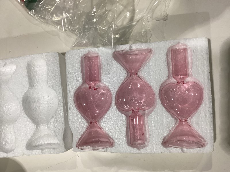 Condition photo showing Good Condition for Heart candle sticks with holders shaped as hearts 