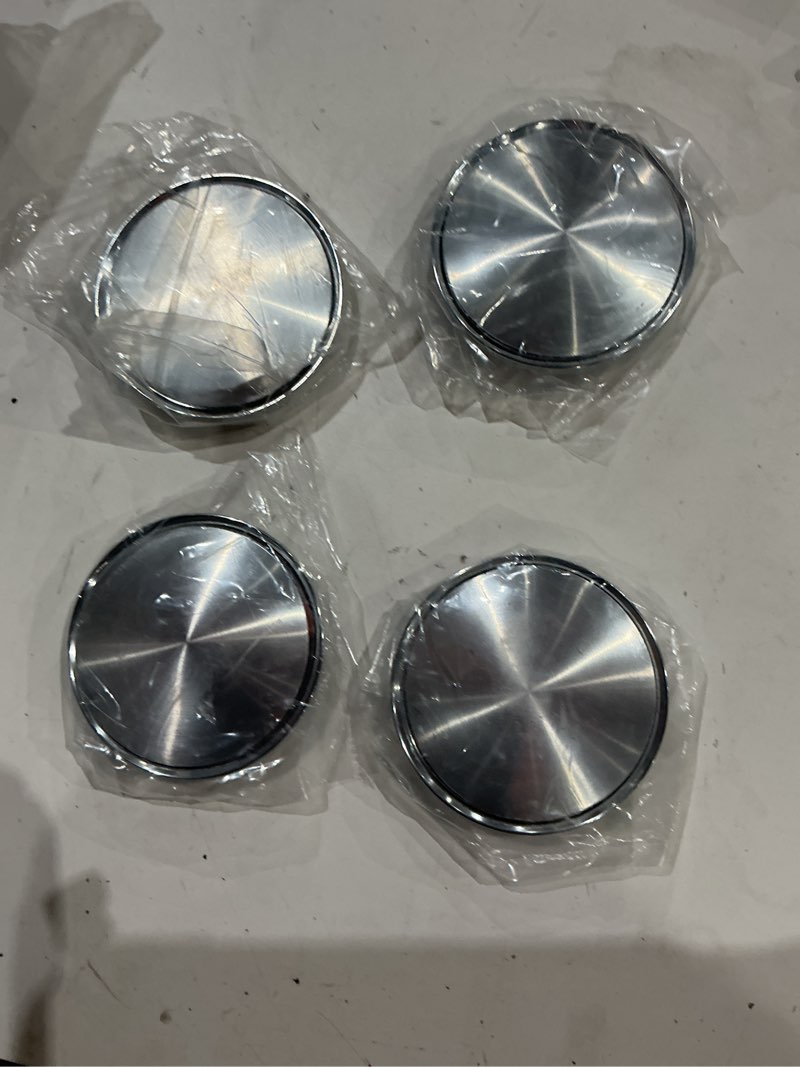 Condition photo showing New/Like New for uxcell 4pcs 63mm dia 4 lugs car tyre wheel center hub caps cover w silver tone sticker