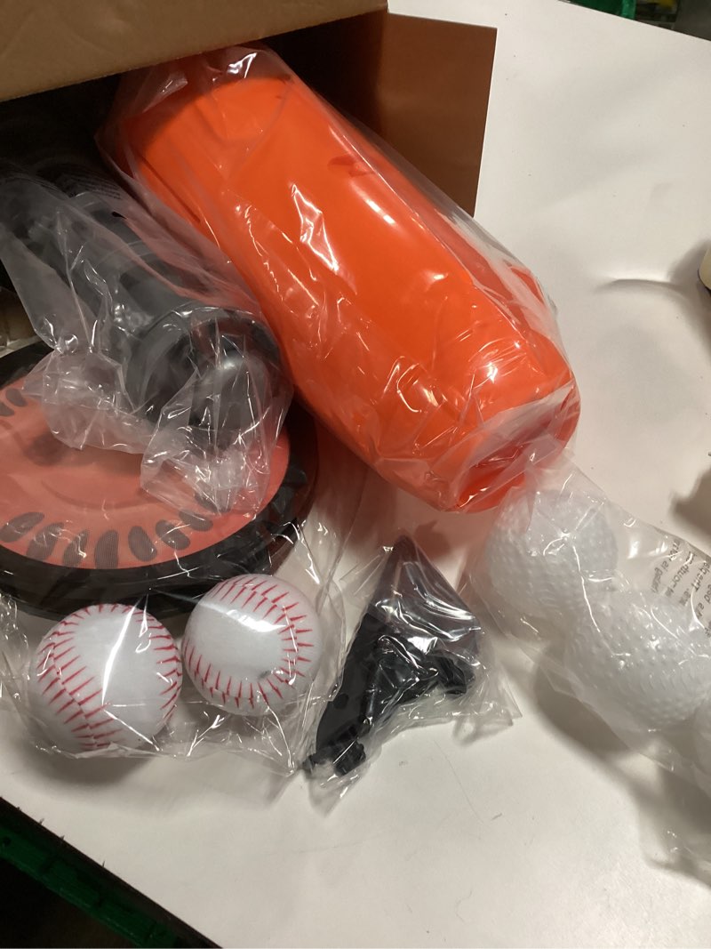 Condition photo showing New/Like New for TOY Life Baseball Pitching Machine for Kids Training Tball Set– Toddler Pitching Machine Auto Launcher with 7 Balls, Bat & Sticky Gloves | Pop and Pitch Baseball Toy for Boys & Girls Ages 5-12