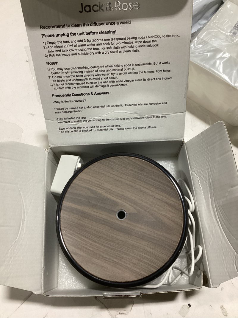 Condition photo showing As Is for diffusers for essential oils large room with remote, 500ml aromatherapy diffuser, 7 colors changed black