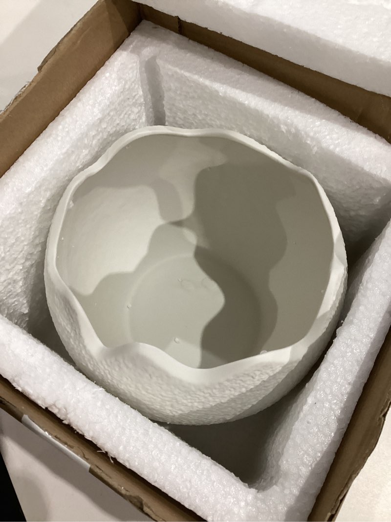 remerry easter egg ceramic vase 6.7 inch tall large white eggshell flower vase decorative plant pots