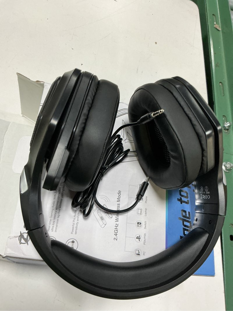 Condition photo showing Good Condition for ozeino wireless gaming headset with flip microphone, rgb lighting gaming headphones for ps5, ps4, pc - 2.4ghz usb & type c transmitter black