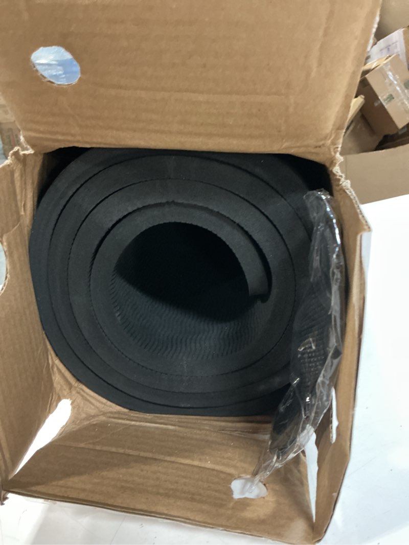 Condition photo showing Good Condition for yottoy yoga mat?extra thick yoga mat (1/2inch),professional tpe exercise mat,non-slip workout mat for yoga, pilates, fitness, barefoot workouts, home gym studio with strap black 72*24*1/2inch