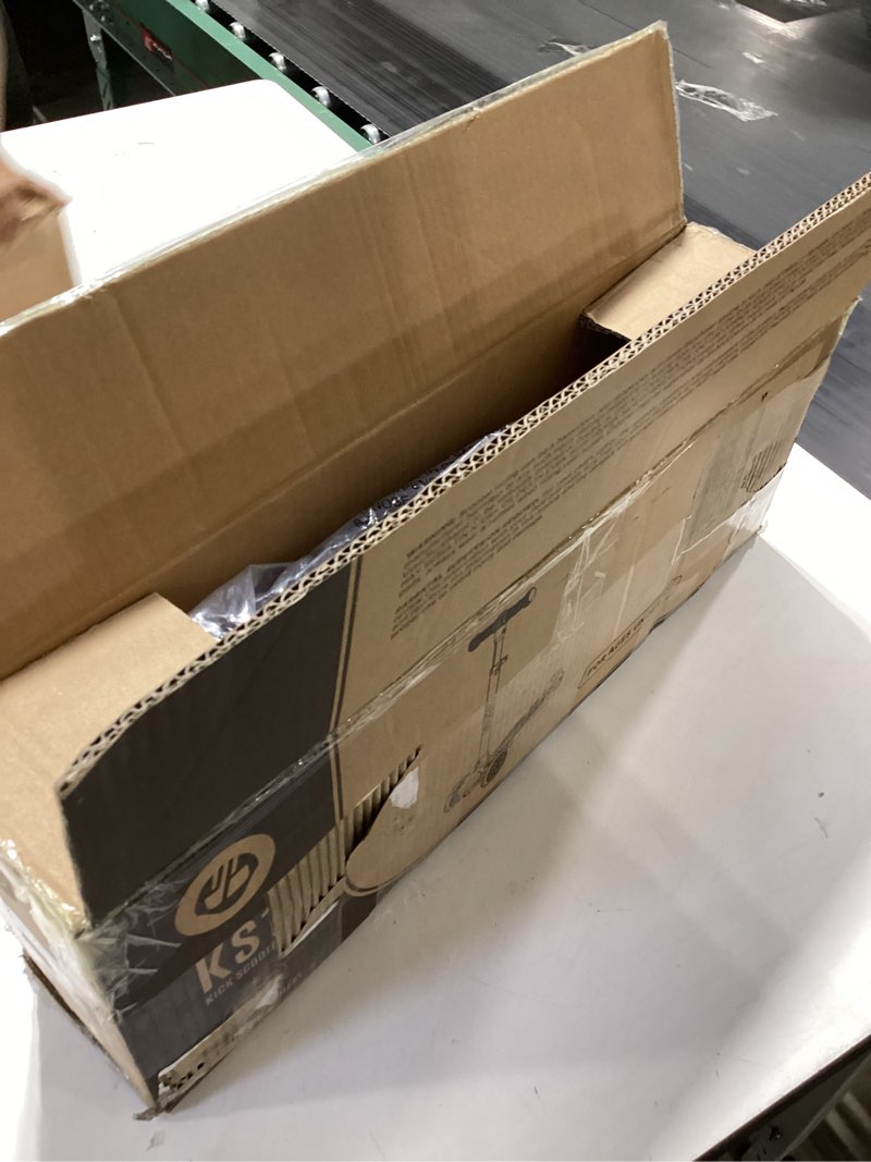 Condition photo showing New/Like New for Gotrax KS1 Kids Kick Scooter, LED Lighted Wheels and 3 Adjustable Height Handlebars, Lean-to-Steer & Widen Anti-Slip Deck, 3 Wheel Scooter for Boys & Girls Ages 2-8 and up to 110 Lbs Purple