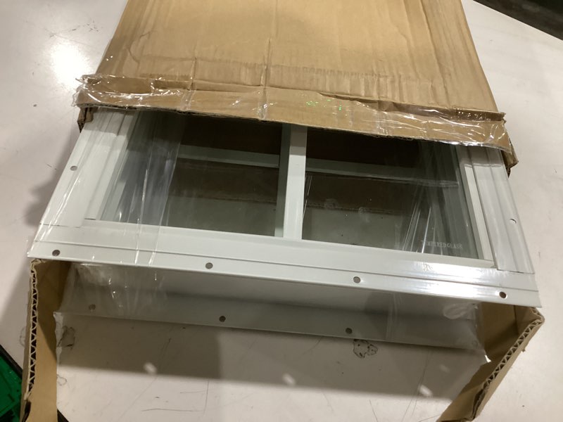 Condition photo showing Good Condition for 2 Pack Shed Window 12" W x 12" H, White Flush Mount Window with Tempered Glass for Playhouses, Sheds, Garage and Chicken Coops 12"X12" White