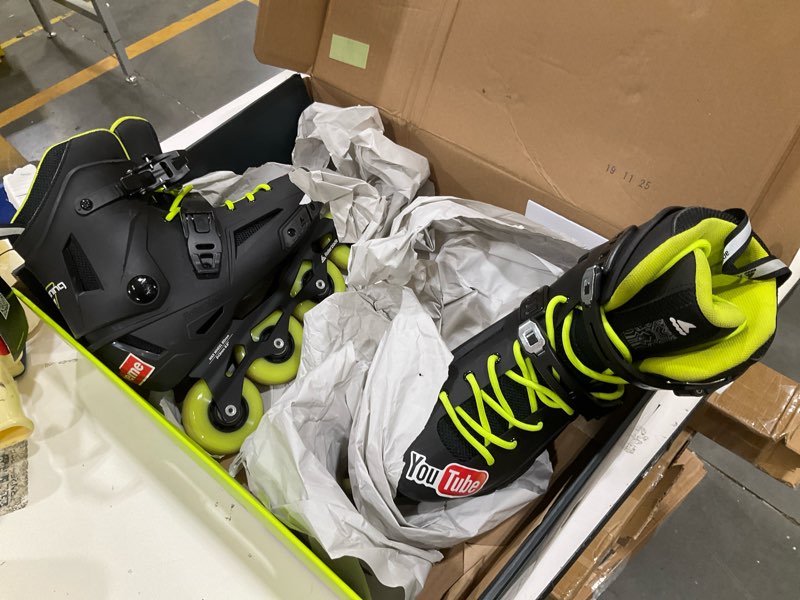 Condition photo showing Good Condition for rollerblade lightning men's urban inline skate, black and lime black/white 8