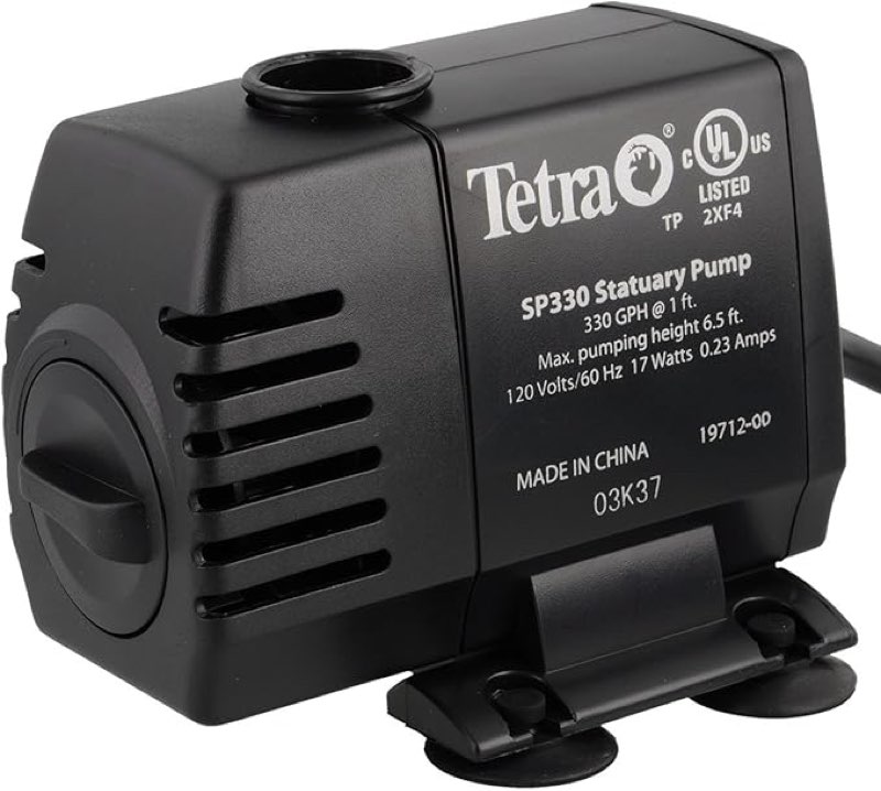TetraPond Statuary Pump 330, Powers Medium and Large Fountains