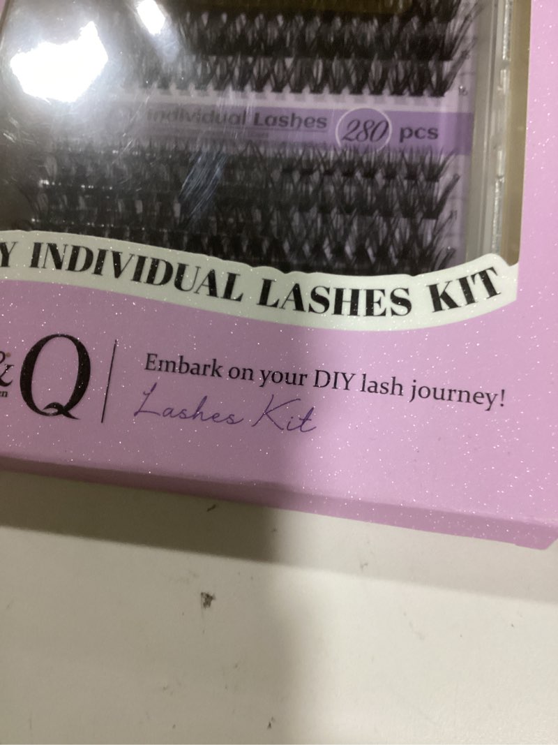 Condition photo showing New/Like New for DIY Lash Extension Kit 280pcs Individual Lashes Cluster D Curl Eyelash Extension Kit Lash Clusters with Lash Bond and Seal and Lash Applicator Tool for Self Application (KIT,30D+40D-9-16MIX) Lash Kit-30D+40D