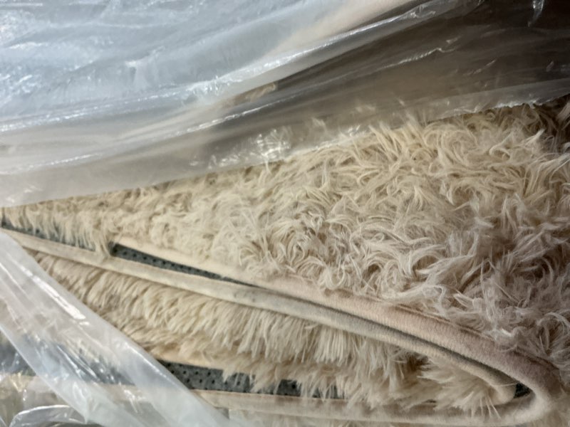 Condition photo showing As Is for 8x10 area rugs for living room: fluffy shag soft washable rug large fuzzy plush indoor carpet for bedroom nursery playroom kids girls boys room (camel, 8'x10') camel 8' x 10' (rectangular)