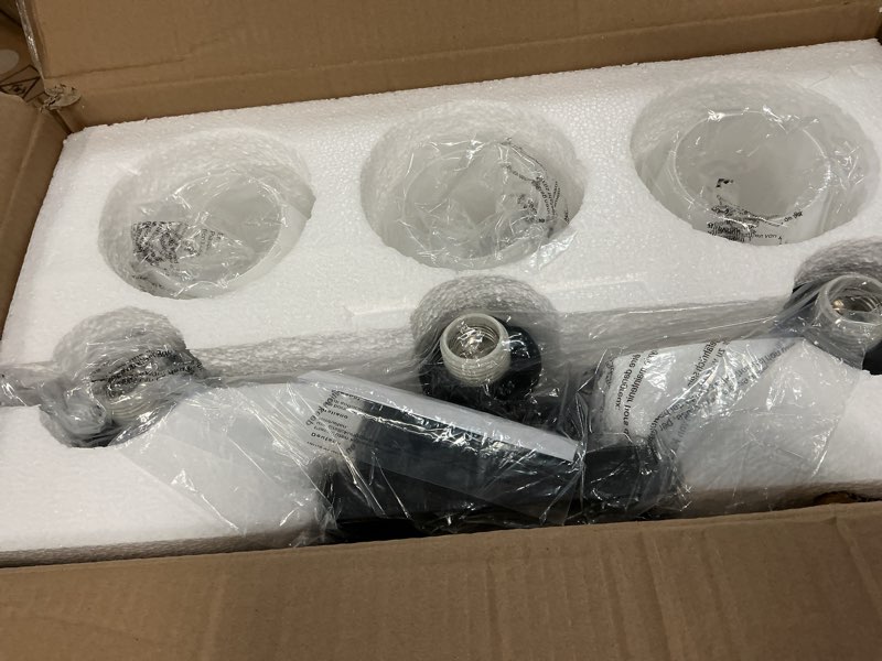 Condition photo showing Good Condition for 3-light bathroom lighting fixtures over mirror, 21" oil rubbed bronze vanity lights farmhouse bath wall sconce with milk glass for bath, os-yq9167-3aw bronze, milk glass 3 - light