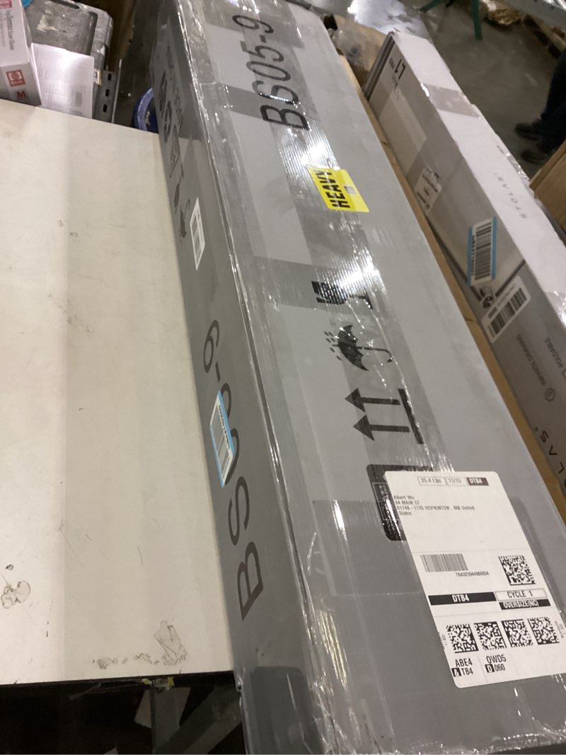 Condition photo showing As Is for box spring for king bed, 9 inch king size box spring only, strong metal frame mattress foundation, no noise, easy assembly