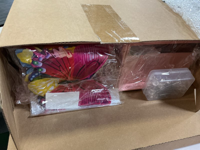 Condition photo showing New/Like New for gilprop 2 pack empty mom flower gift box for mother's day moms letter shaped empty bouquet box with 2 pcs 3d floral greeting card 24 3d butterfly 50 crystal pins for mother grandma(black,mom) black mom