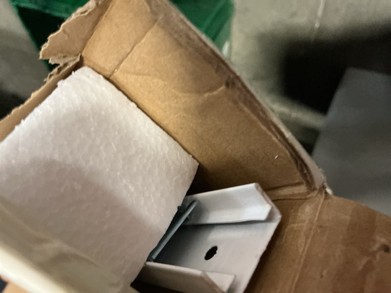 Condition photo showing As Is for m-d 60-in bifold closet door track kit