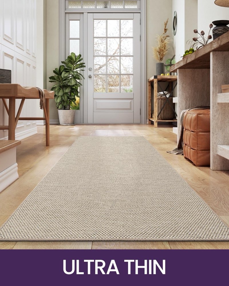 DEXI Hallway Runner Rug 2'4''x10', Non Slip Rubber Backed Runners Carpet, Ultra Thin Entryway Rugs I