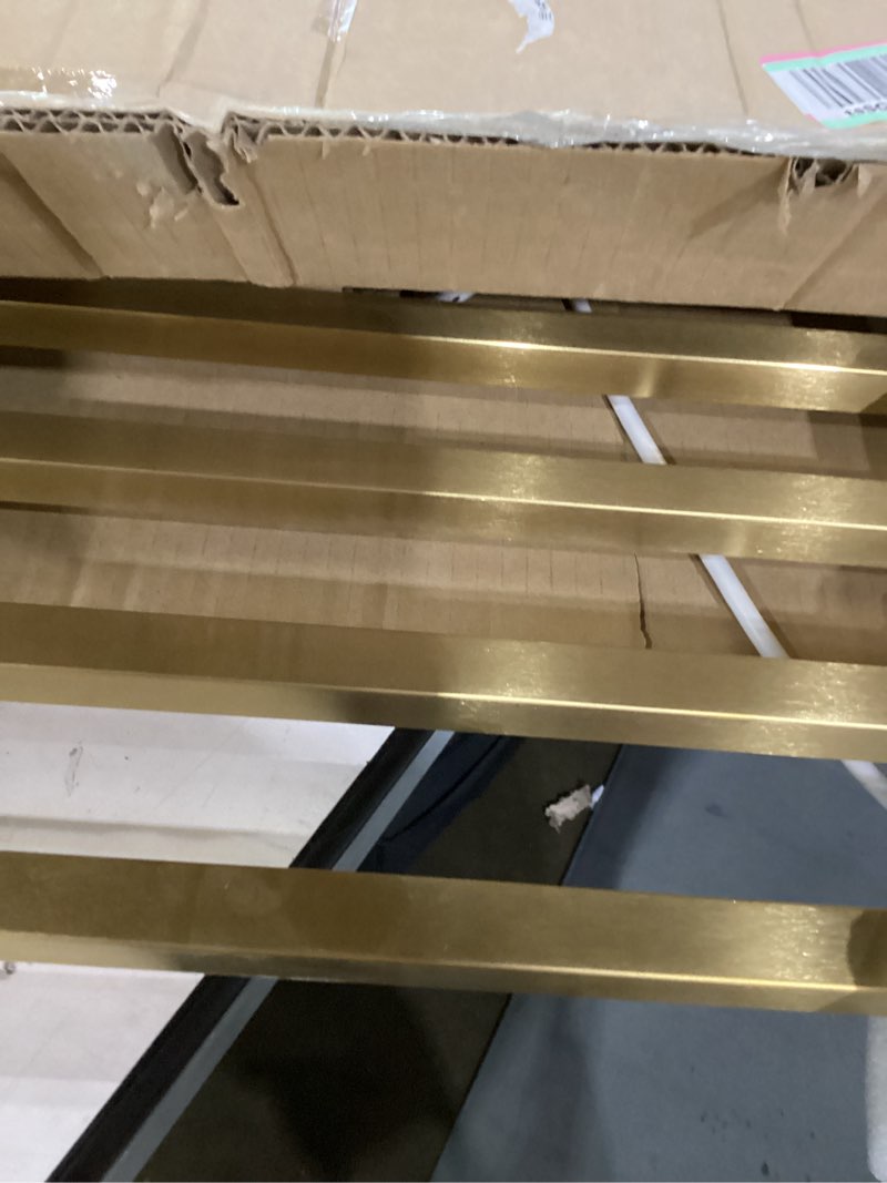 Condition photo showing Good Condition for xbvv towel warmer rack for bathroom with timer/fahrenheit temperature control wall mounted electric heated 10 bar rail plug-in or hardwired keep bath shower towel warming (brushed gold)