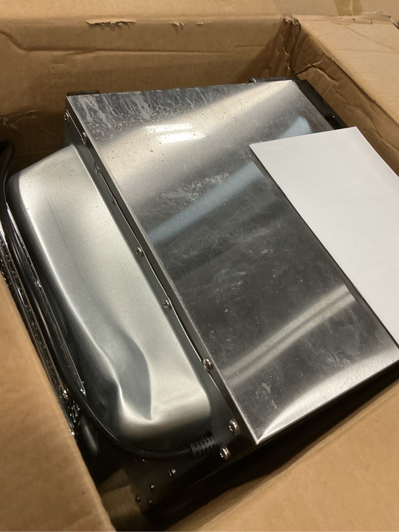 Condition photo showing As Is for Food Dehydrator, 650W Powerful Fruit Dryer Machine with Adjustable Timer & Temperature, 8 Stainless Steel Trays, Quiet Operation, for Jerky, Fruits, Herbs, Dog Treats Iron Black+Light Gray