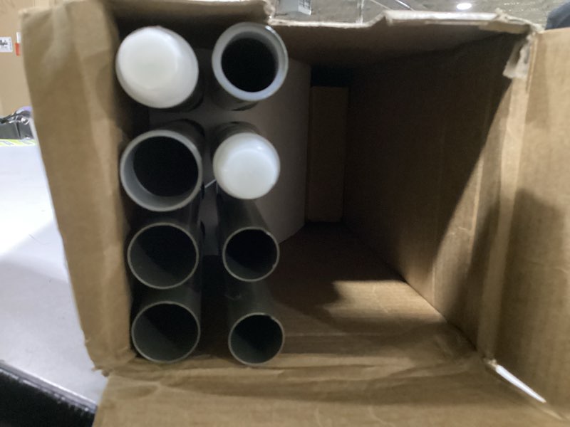 Condition photo showing Good Condition for (Missing hardware)KAMANINA Double Curtain Rods 66 to 120 Inches (5.5-10 Feet), Dual Telescoping Curtain Rod for Windows 54 to 115 Inches, 7/8 Inch Decorative Curtain Rods with Twisted Cage Finials, Antique Silver Antique Silver 66-120\"