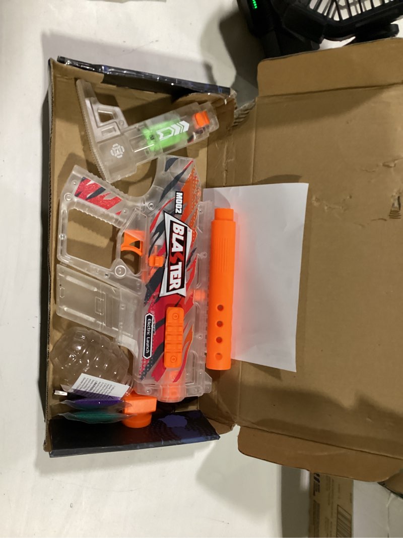 Condition photo showing Good Condition for gel trace fire blaster transparent version semi auto (white) | electric powerful 170 fps 85ft 10 rs per seconds high speed splatter ball blaster science style age 14+ might be missing hardware