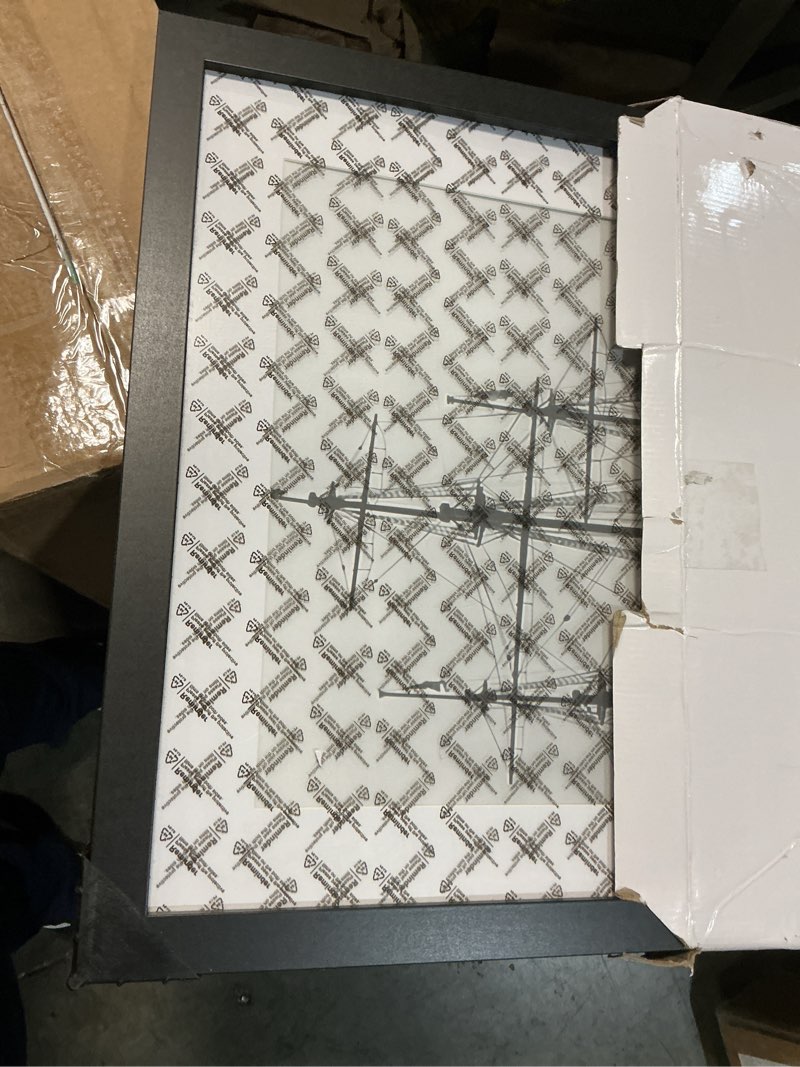 Condition photo showing New/Like New for PEALSN 20x28 Picture Frame Set of 2, Display Pictures 16 x 24 with Mat or 20 x 28 without Mat for Wall Mounting Display, Poster Frames, Black Black 20x28
