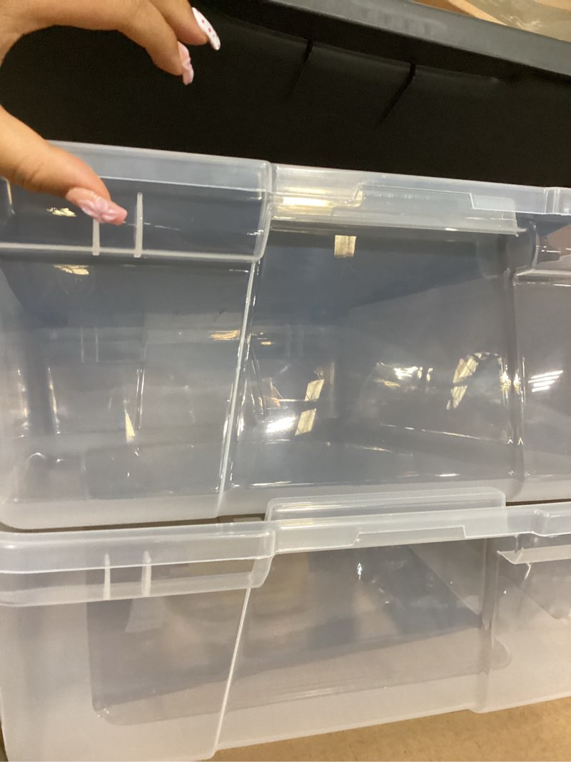 Condition photo showing As Is for two storage bin with lid