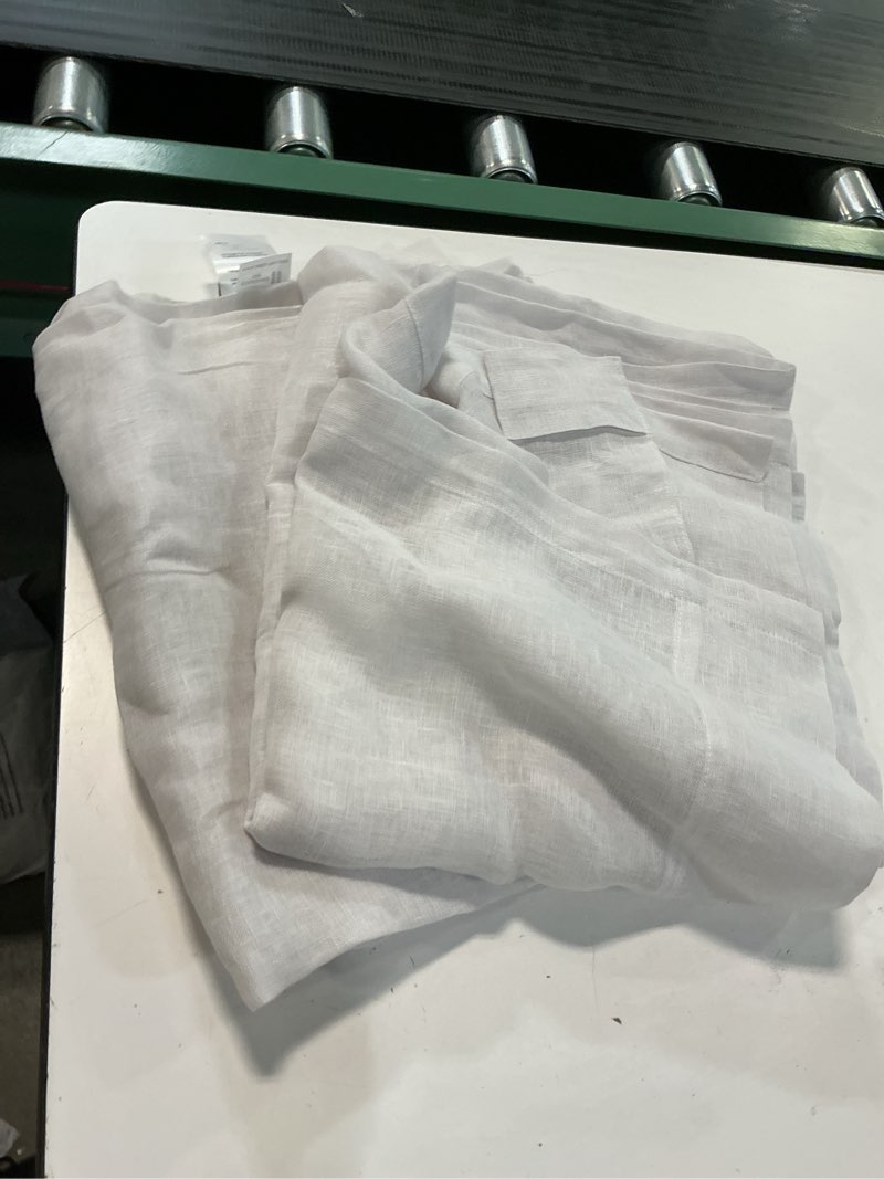 Condition photo showing Good Condition for european linen sheer curtain set (set of 2)