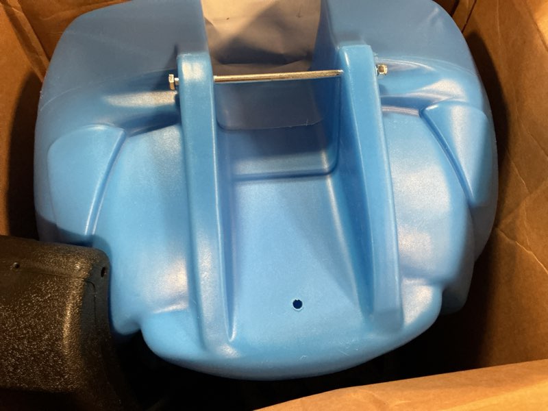 Condition photo showing As Is for step2 whisper ride ii buggy kids push car, ride on toy, stroller substitute, includes seat belt & horn, made of durable plastic, max weight 50 lbs., for toddlers 1.5-4 years old, blue blue large