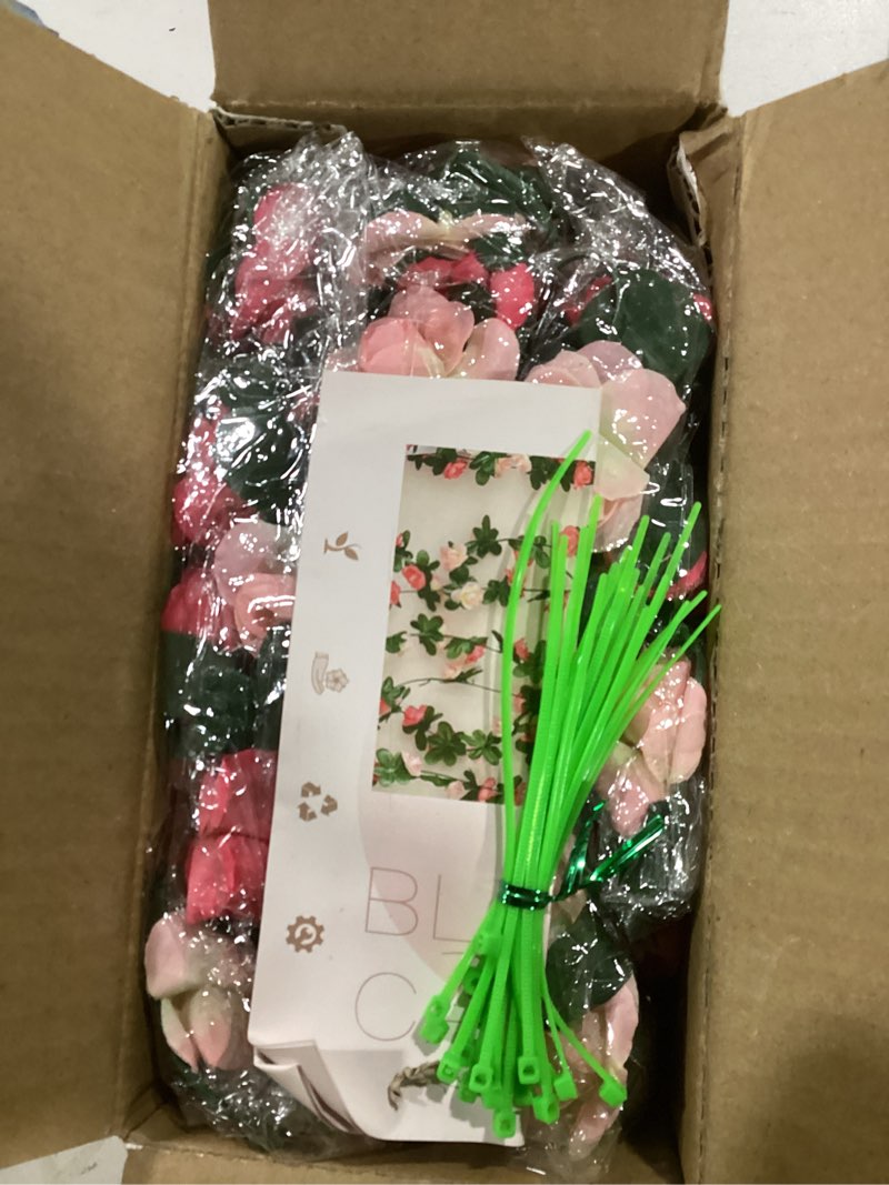 BLEUM CADE 5Pcs 41Ft Flower Garland Artificial Rose Vines for Bedroom, Cute Fake Hanging Flower Vine