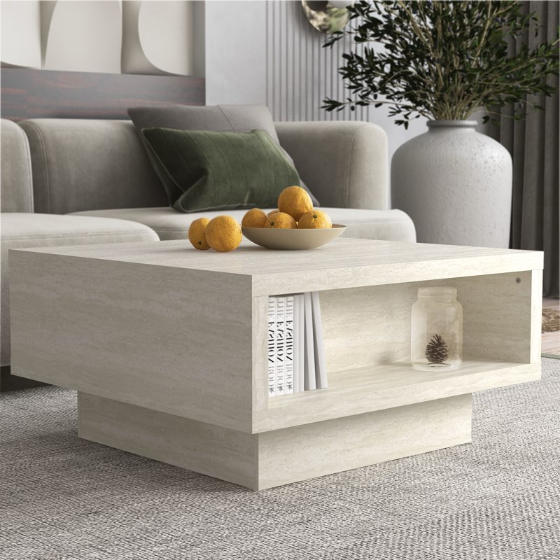 caomhan pedestal coffee table with storage