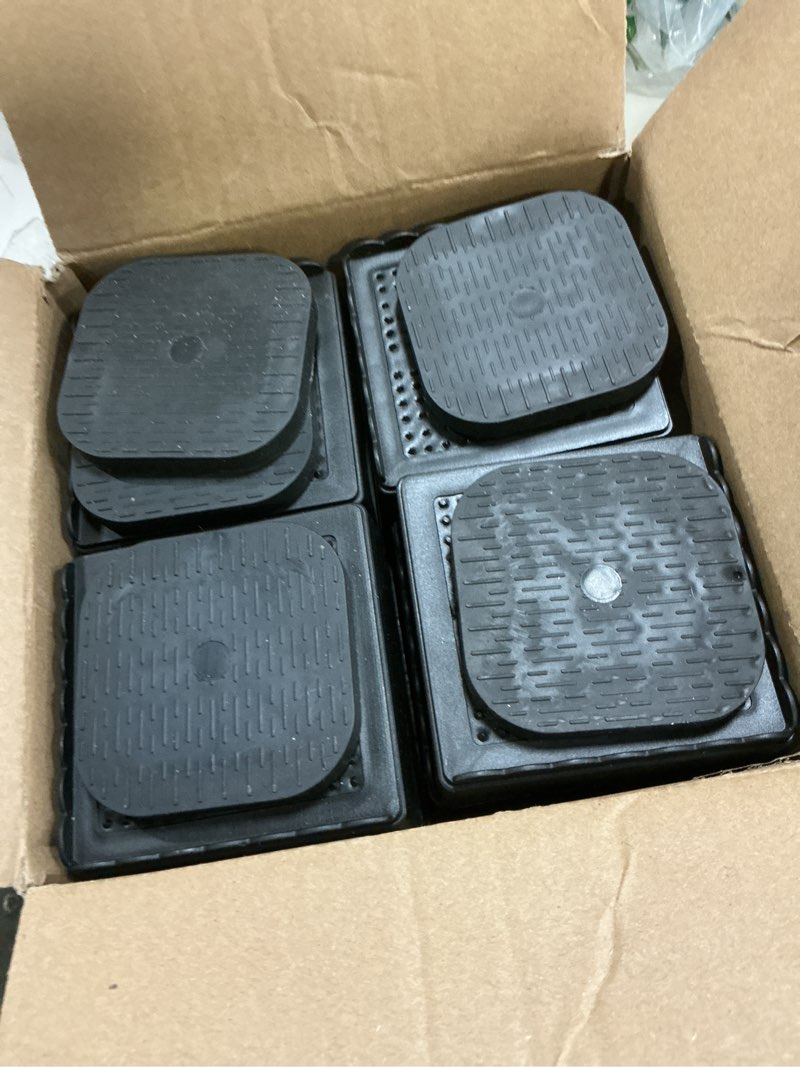 Condition photo showing Good Condition for Bed Risers 1 inch, 2 inch, 3 inch, 4 inch Heavy Duty, Adjustable Furniture Riser for Table Desk Couch Sofa Chair Recliner Leg Frame Dorm, Stackable Bed Raisers Blocks (Black 6 Pack, 2 inch) 2 Inch Black 6 Pack