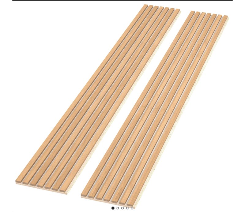 106” l x 12.6” w - 3d acoustic soundproof wood slat wall panel - decorative shiplap, acoustic wall tile( 2 pcs) 