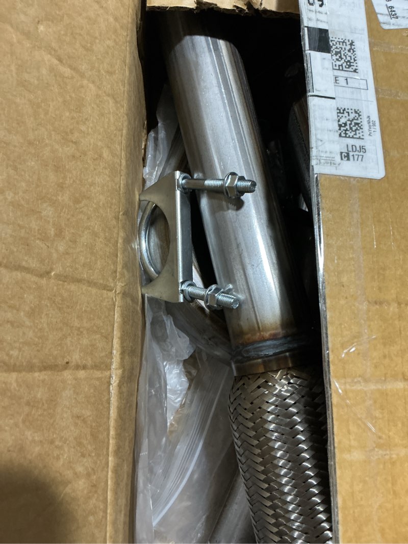 Condition photo showing As Is for sechune direct-fit front flex y pipe compatible for 2009-2015 honda pilot 3.5l