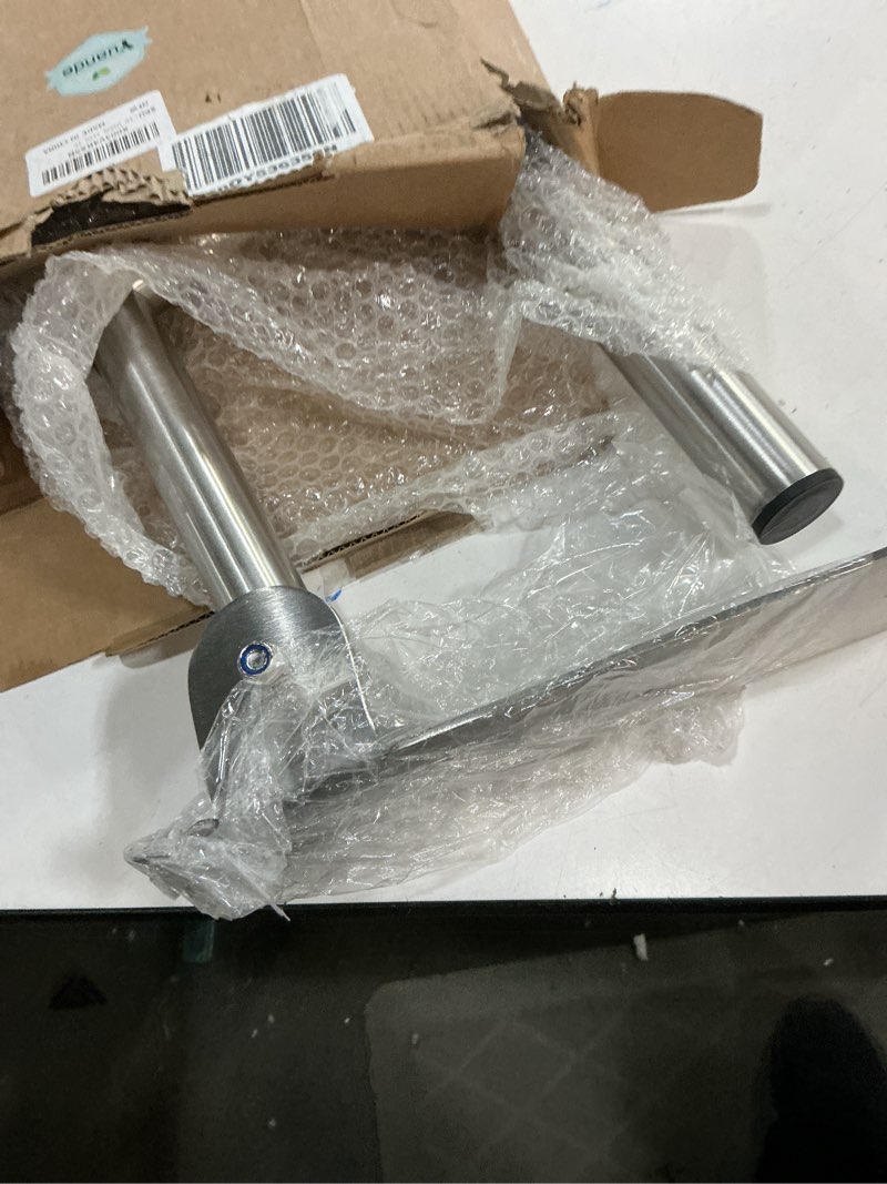 Condition photo showing Good Condition for toilet grab bar 30.3 inch, yuande brushed nickel anti-slip support rail, u shaped flip-up grab bar with paper holder, stainless steel knurled handicap safety handrails for disabled elderly pregnant 30.3 in brushed nickel
