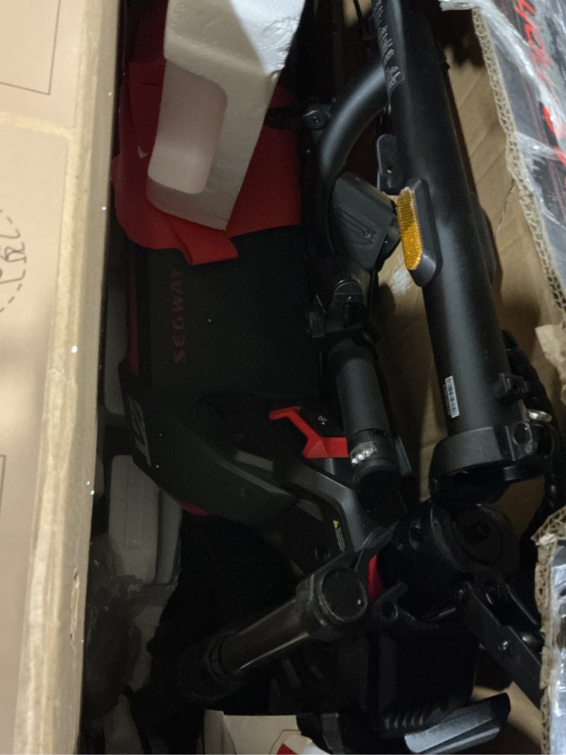 Condition photo showing As Is for used segway zt3 pro electric scooter, up to 24.9 mph, 43.5-mile range, dual suspension, flash charge, 1600w peak motor, off-road scooter for adults ul certified (ul2272/2271)