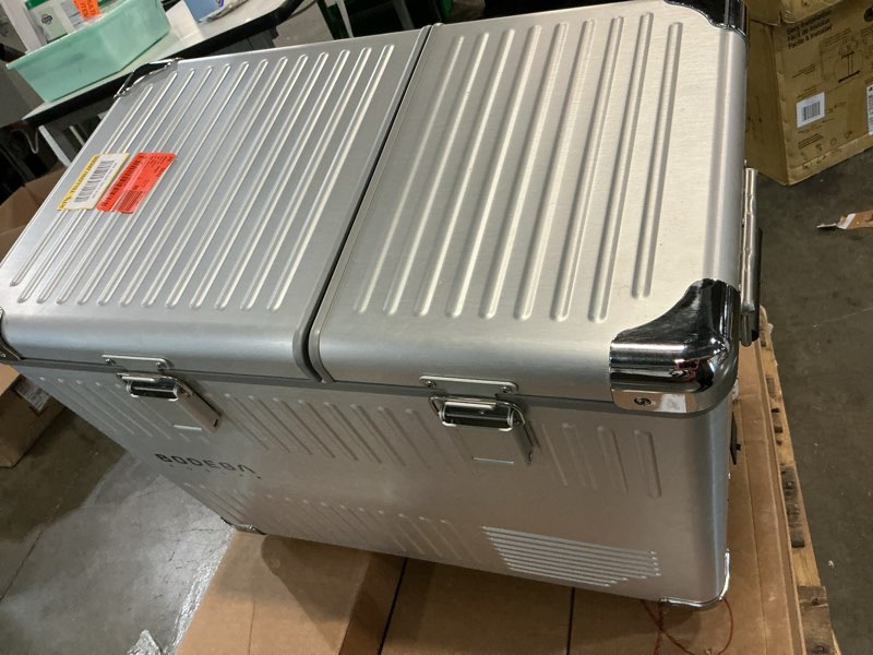 Condition photo showing Good Condition for bodega 42 quart (40l) portable car refrigerator, 12v dual zone car fridge freezer, lightweight aluminum electric cooler with compressor, -4°f to 68°f, dc/ac for truck, rv, camping, van, home use