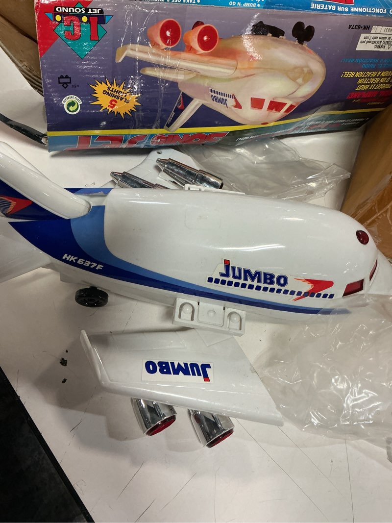 Condition photo showing Good Condition for Vintage Hokai Action Toy Jumbo Jet Plastic with Original Box Sound and Lights