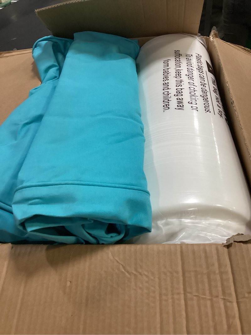 Condition photo showing New/Like New for 72 x 21 x 4 inch olefin chaise lounge cushions, lounge chair cushions with headrest for outdoor furniture - weather and fade resistant patio replacement furniture lounge chair cushion set of 2 lake blue 2 count-72 in l x 21 in w x 4 in t