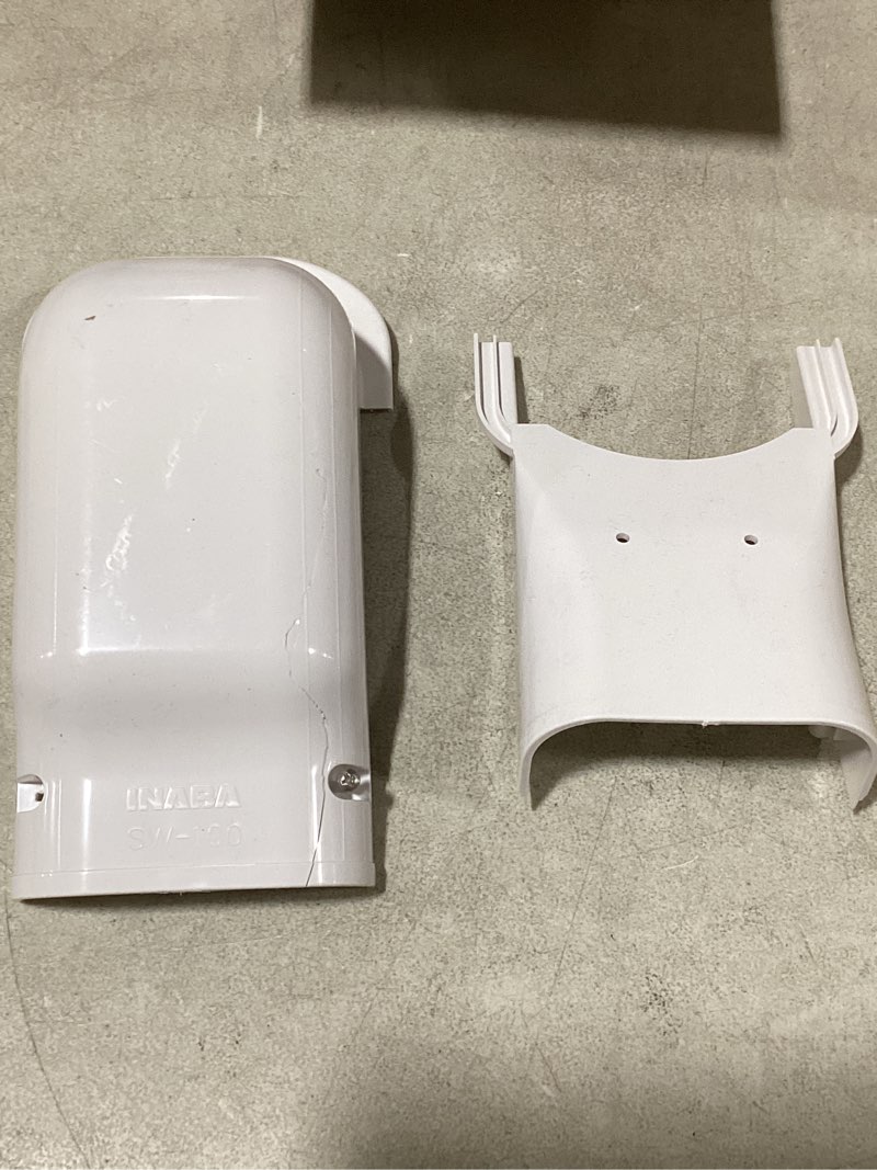 Condition photo showing As Is for inaba denko sw-100-w cosmetic pipe cover, wall corner, for wall removal, white 100??? wht