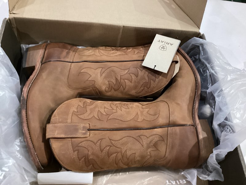 Condition photo showing Good Condition for ariat mens point ryder western bootwestern boot 8.5 wide dry creek tan/burnt brown